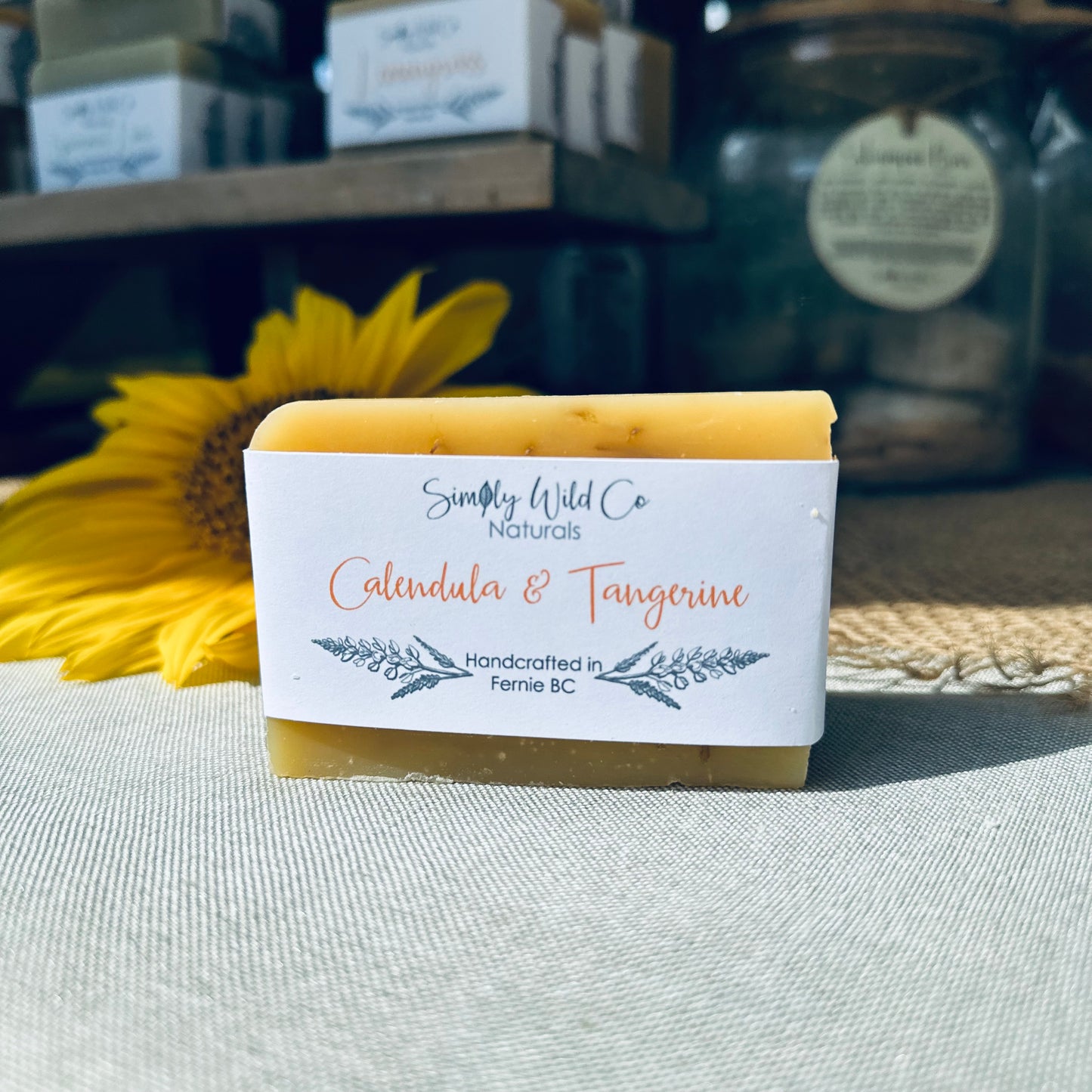 calendula and tangerine cold pressed hand soap and body soap