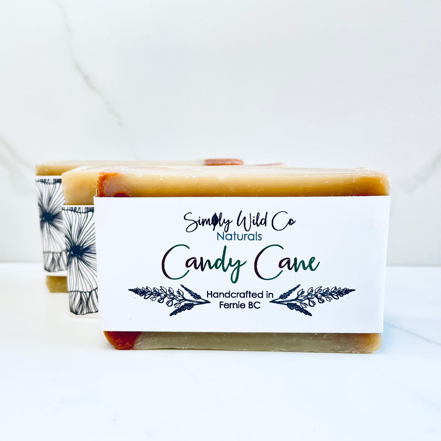 cold pressed soap candy cane seasonal
