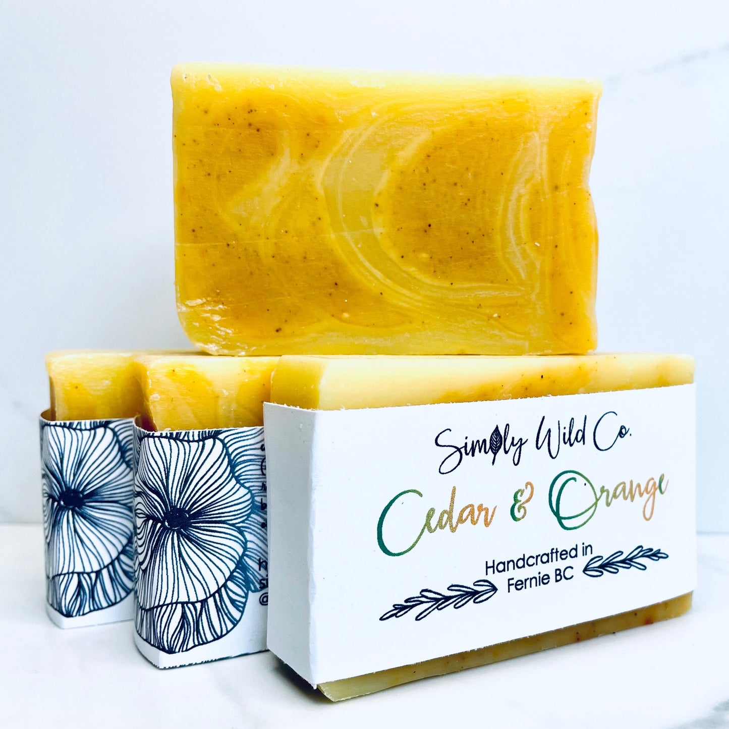 cold pressed bar of soap cedar and orange