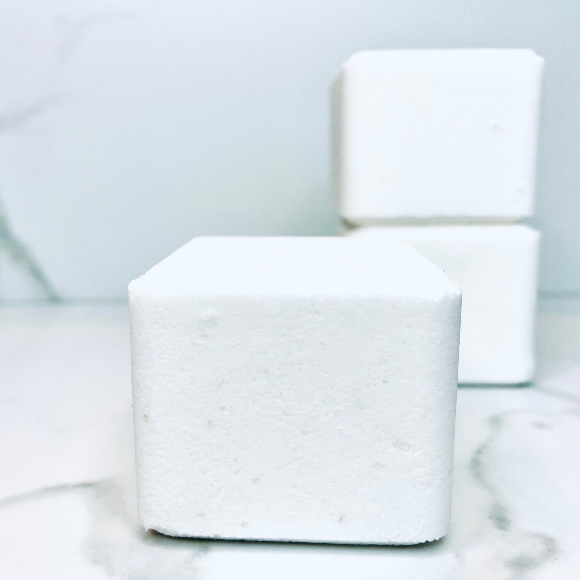 Square natural bath bomb with essential oils