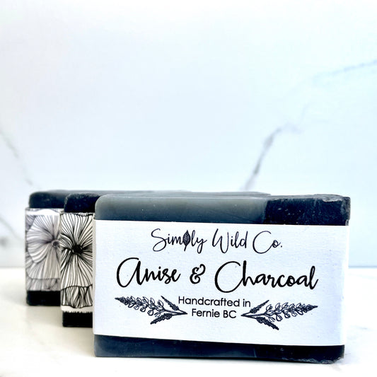 Anise and charcoal cold pressed soap